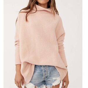 NWT Brand New! Free People Ottoman Slouchy Tunic Sweater - Pink - Small